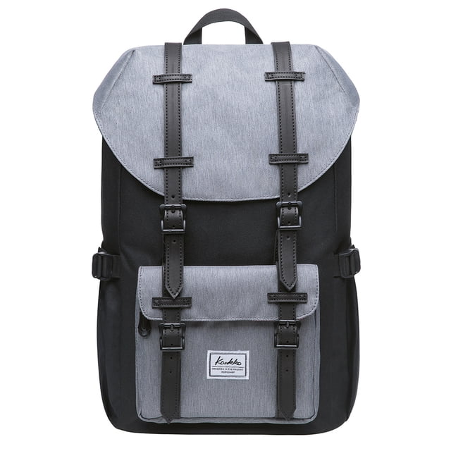 KAUKKO Laptop Outdoor Backpack, Traveling Rucksack Fits 15.6 Inch Laptop(5-7-Black Grey)