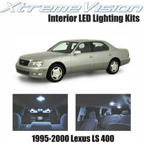 XtremeVision Interior LED for Lexus LS 400 1995-2000 13 Pieces Cool White Interior LED Kit Installation Tool