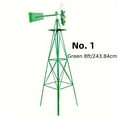 thumbnail image 4 of 8ft Tall Windmill with Weather Vane - Rotatable, wind-powered. Heavy-duty iron, no electricity. Vintage rustic design, for farm/garden/patio. Outdoor yard decor, 4 of 13