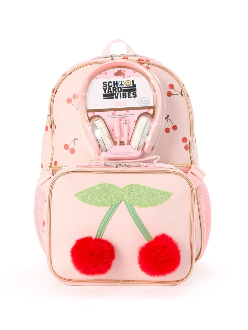 cherry mini backpack Chip and Dale Pastel Mini-Backpack This backpack boasts two roomy compartments Schoolyard Vibes 17" Girls' 3-Piece