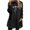 Black, variant on Relaxed Fit Winter Plush Jacket Top for Women Letter Print Pocket Long Sleeve Round Neck Thick Warm Holiday Getaway Basic 2026