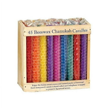 Rite Lite  Chanukah Candles - Honeycomb Beeswax - Assorted Colors - Pack of 6