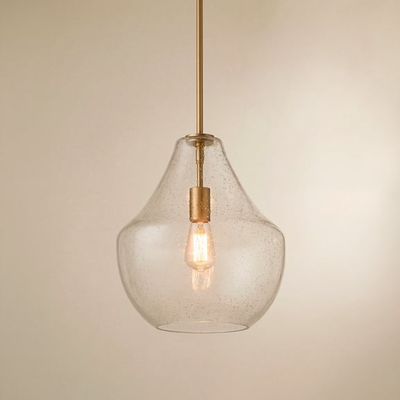 Possini Euro Design Possini Euro Stephanie 14" Wide Brass and Glass Pendant Light
