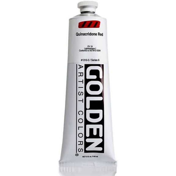 Golden Heavy Body Artist Acrylic, Quinacridone Red, 5 oz.