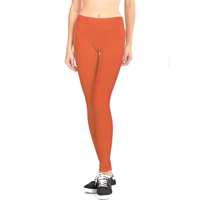 LAVRA Leggings Femme Taille Régulière Longueur Complète-Corail