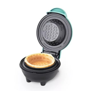 DASH DMW002AQ Mini Waffle Maker (2 Pack) for Individual Waffles Hash  Browns, Keto Chaffles with Easy to Clean, Non-Stick Surfaces, 4 Inch, Aqua