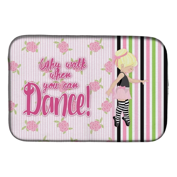 Ballet Dance Stripes Blonde Dish Drying Mat