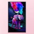 thumbnail image 1 of Cuadros Decorativos Bordado completo Hilo de algodón ecológico 11CT Impreso Elefante Punto de cruz (ACC-1618) Wdftyju embutido en tela, 1 of 9