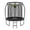 Black, variant on Funseek Trampoline with Basket and Basketball, Light Strip, Large Size and Load-Bearing Capacity, 10FT, Black