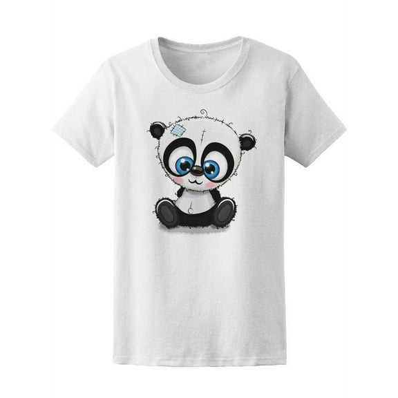 Cute Cartoon Panda T-Shirt Women -Image by Shutterstock, Female XX-Large