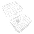 thumbnail image 4 of Weiweiguan 1pc Stainless Steel Basket Accessory Storage Basket White, 4 of 6
