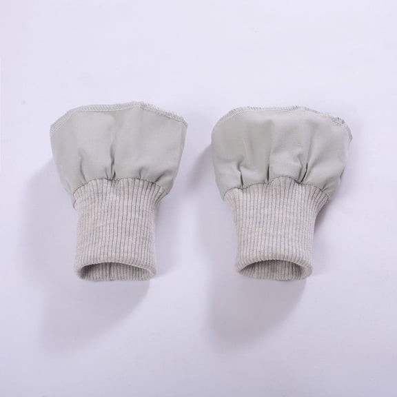XmhyTop-A Knit Ribbing Cuffs Replacement Cuffs for Sewing, Stretchy Ribbed Cuff Trim for Coat Sleeves, DIY Sewing Cuffs for Sweater Jacket, 14x8cm, 1 Pair,Grey