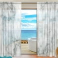 thumbnail image 3 of Splicing Pattern Marble Patterned Background Semi Sheer Curtains Window Voile Drapes Panels Treatment-55X84in for Living Room Bedroom Kids Room, 3 of 4
