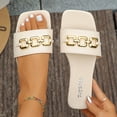 thumbnail image 3 of Viluyesy Slippers for Women Non-Slip Casual Fashion Open Toe Footwear for Women Beige Size 36, 3 of 10