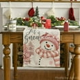 thumbnail image 7 of mubwai Xmas Trees Let It Snow Snowman Christmas Table Runner, Seasonal Winter Holiday Kitchen Dining Table Decoration for Home Party Decor 13x72 Inch, 7 of 7