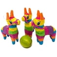 thumbnail image 2 of Podzly Mini Donkey Pinatas - 3-Pack for Cinco de Mayo, Fiestas, and Mexican-themed Events. Colorful Decorations for Birthdays, Graduations, Easter, and More! Fiesta Fun in Compact Size, 2 of 4