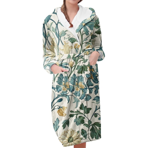 Gifts for Women Bathrobe for Women Fuzzy Women's Nightgowns & Sleepshirts Oversize Cozy Women's Robes House Womens Robe Green1