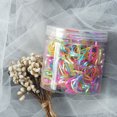 thumbnail image 2 of WRITWAA 1000Pcs Assorted Color Disposable Rubber Bands for Hair Ties and Hairstyles, 2 of 8