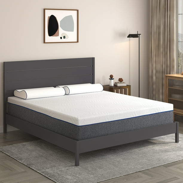 MLILY 12 inch Bamboo Charcoal Memory Foam Hybrid Mattresse in a Box King mattress