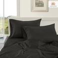 thumbnail image 4 of Casa Platino Sábanas Tamaño Queen – 1000 Hilos, Juego de Sábanas 100% Egyptian Cotton, Suavidad de Hotel de Lujo con un Acabado de Satén Fresco, Bolsillo de 15” de Profundidad – Negro, 4 of 6