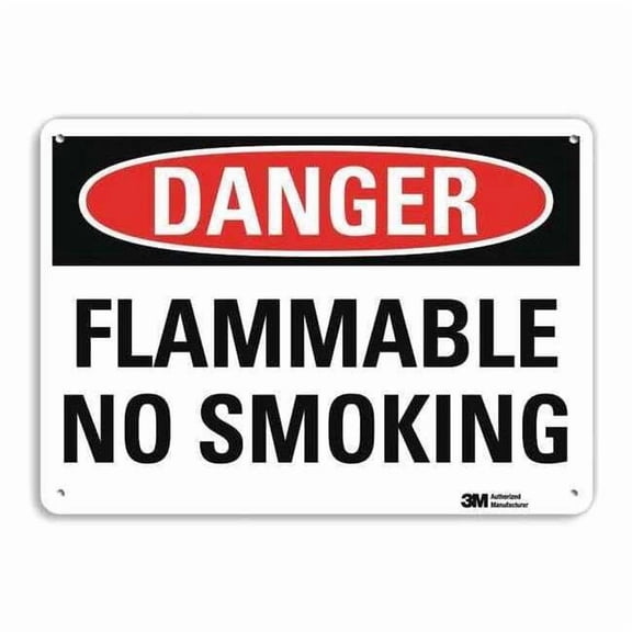 Lyle Danger No Smoking Sign,10" x 14",Alum U3-1505-RA_14X10