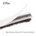 thumbnail image 3 of Uxcell 26ft L x 0.28" W x 0.24" H Self-Adhesive Seal Weather Stripping Brush Brown 2 Pack, 3 of 5