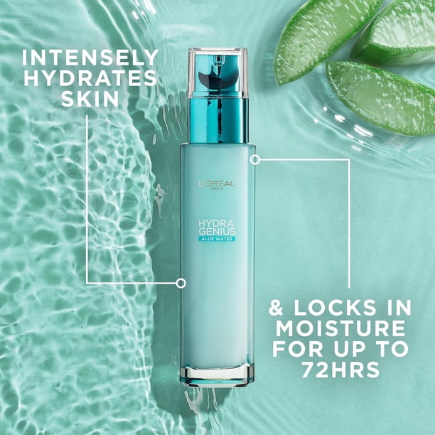 Loreal Paris Hydra Genius Hyaluronic Acid + Aloe Vera Liquid Moisturiser  for Normal to Dry Skin, 70ml 2 Pack - Walmart Business Supplies