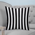 thumbnail image 4 of 14x14 Pillow Covers Set of 2, Simple Black White Stripes Throw Pillow Covers Decorative Couch Cushion Case, Modern Stripes Microfiber Square Pillowcases for Bedroom Car Living Room, 4 of 7