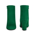 thumbnail image 2 of Unique Bargains Bottines à Talons Hauts Épais à Bout Rond pour Femme Vert (Taille 10), 2 of 6