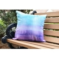 thumbnail image 2 of Simply Daisy, 16" x 16" Painted Sunset Multi Color Stripe Print Outdoor Decorative Throw Pillow, 2 of 2