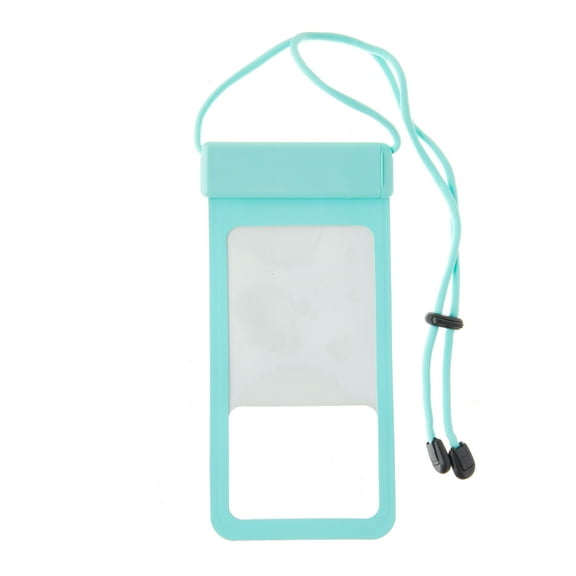 onn. Waterproof Phone Pouch with Adjustable Lanyard, Aqua