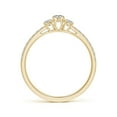 thumbnail image 2 of ANGARA Natural Oval and Diamond Three Stone Ring in 14K Yellow Gold for Women (Size-5x3mm| Color-K| Clarity-I3) | April Birthstone, Anniversary, Jewelry Gift for Women | Natural Diamond Ring, 2 of 9