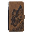 thumbnail image 5 of Feishell Wallet Case For Samsung A51 4G, Magnetic Folio Card Slots Holder Kickstand Premium PU Leather Butterfly Patterned Embossed with Wrist Strap Cover For Samsung Galaxy A51 4G, Brown, 5 of 13