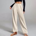 thumbnail image 2 of ABATAB Women's Wide Leg Dress Pants Ruched High Waisted Business Casual Trousers Dressy Work Office Pants with Pockets, 2 of 7