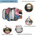 thumbnail image 3 of FORMRS Unisex School Backpack 17" Student Travel Bag with Laptop Compartment, Vibrant Blooming Flowers, 3 of 7