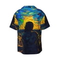 thumbnail image 2 of Haiem Abstract Starry Sky Men's Casual Shirts Short Sleeve Button Down Shirts Fashion Textured Summer Beach Shirt-Small, 2 of 7