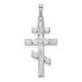 thumbnail image 1 of 14K White Gold Eastern Orthodox Cross Pendant, 1 of 2