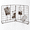 Black-2-Split style1, variant on White 2 Split Style1 Double-sided Foldable Desktop Photo Display Frame