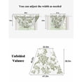 thumbnail image 6 of Waterfall Valances for Windows, Sage Green Flower Kitchen Sheer Valance Curtains, Vintage Country Rose Leaf Floral Rod Pocket Elegant Swag Valances for Living Room Bedroom, 47.2"x38.5", 1 Panel, 6 of 8