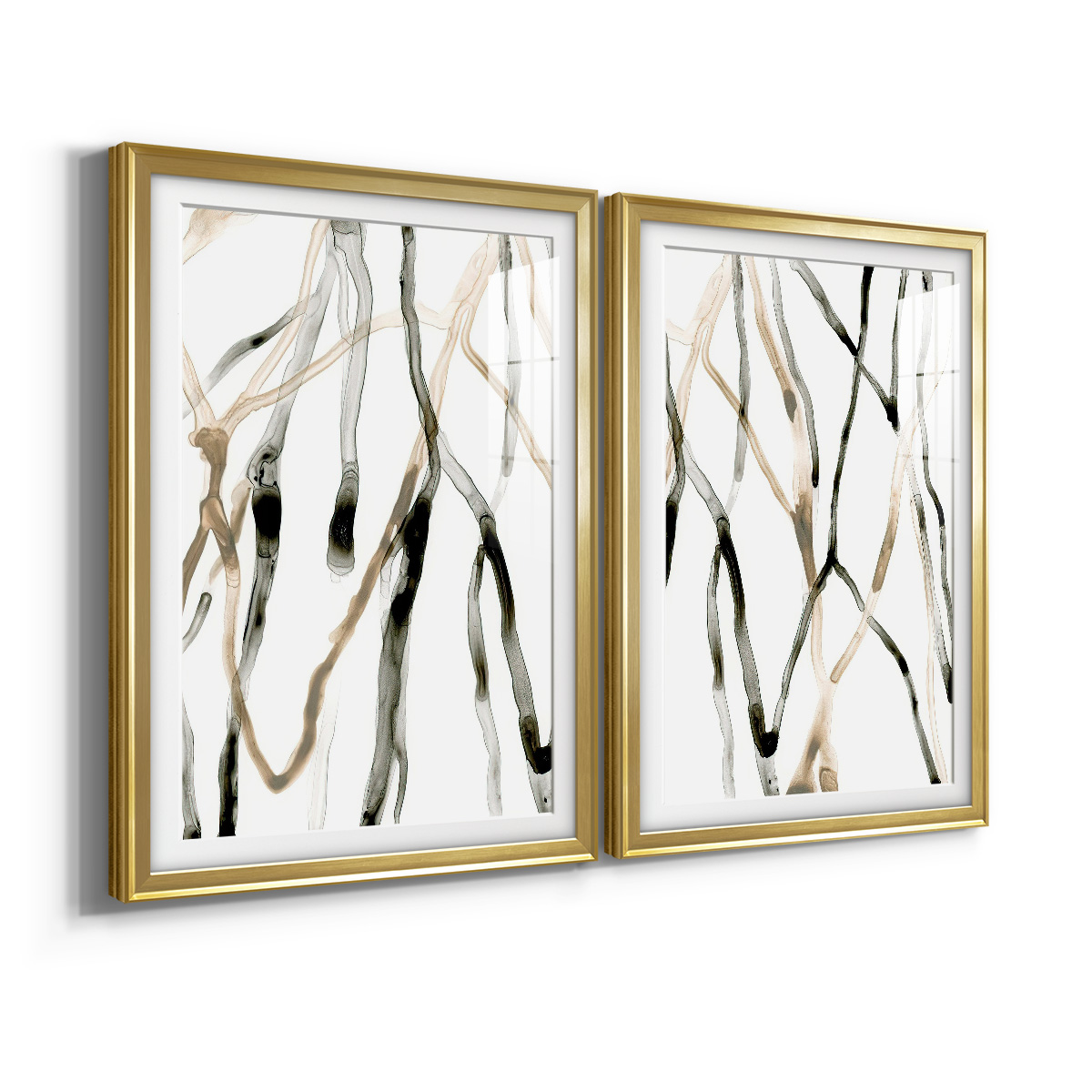 Wexford Home Runnel XI Premium Framed Print, 26.5" x 36.5" - Ready to Hang, Gold (Set of 2)