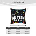 thumbnail image 4 of Haiem I Love With Autism To The Moon And Back Print Velvet Soft Solid Decorative Square Throw Pillow Covers Set with Elegant Piping Christmas Cushion Case for Sofa Bedroom Car-18"x18", 4 of 8