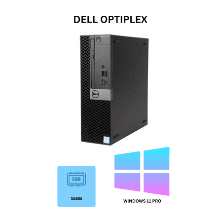 Restored Dell OptiPlex 7050 SFF Core i5 Desktop Computer 16GB RAM 240GB SSD Windows 11 Pro Wi-Fi
