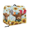 thumbnail image 2 of FOR U DESIGNS Highland Cow Sunflower Daisy Kitchen Aid Mixer Cover Stain Resistant Stand Mixer Dust Covers Food Processor Covers Protective with 2 Organizer Bag for Accessories - L, 2 of 8