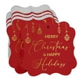 thumbnail image 3 of Inkdotpot Real Gold Foil Merry Christmas & Happy Text Tags Favor Bracket Shape Hang Pack Of 100 Paper Tags, 3 of 7