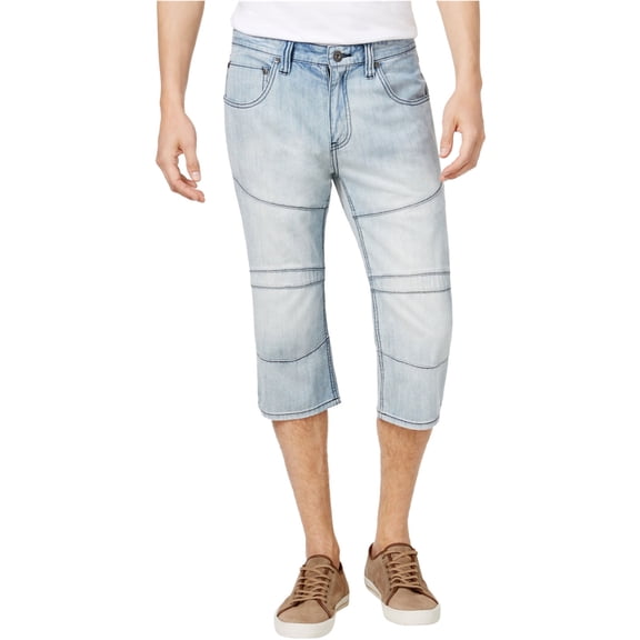 INC International Concepts Mens Moto Messenger 18 Shorts Blue 34 REG