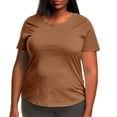 thumbnail image 1 of T-shirt à Manches Courtes à Col Rond pour Femmes Grande Taille, 1 of 7