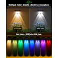 thumbnail image 4 of JOFIOS Luces solares para valla, paquete de 8, 50 lúmenes, luces solares para valla exterior con 12 modos, luces solares LED con brillo de color RGB, luces solares impermeables para exteriores, para p, 4 of 5