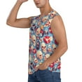 thumbnail image 3 of Balery music Skull record Retro Camisetas sin mangas para hombre, absorbe la humedad y protege contra el mal olor.-3X-Large, 3 of 7
