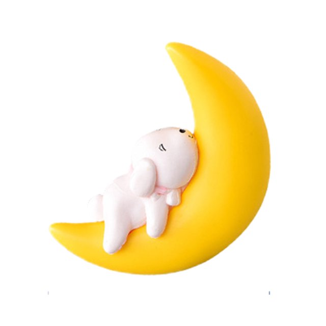 Cute Aquarium Floating Decoration Moon Animals Figure Fish Tank Ornament