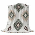 thumbnail image 6 of Sage Green Aztec Blanket Soft Cozy Warm Twin Blanket for Bed, Plush Fuzzy Flannel Fleece Blankets for Sofa, Southwest Boho Ethnic Chic Motifs Throw Blankets for Couch, Gifts for Men, 60"x80", 6 of 9